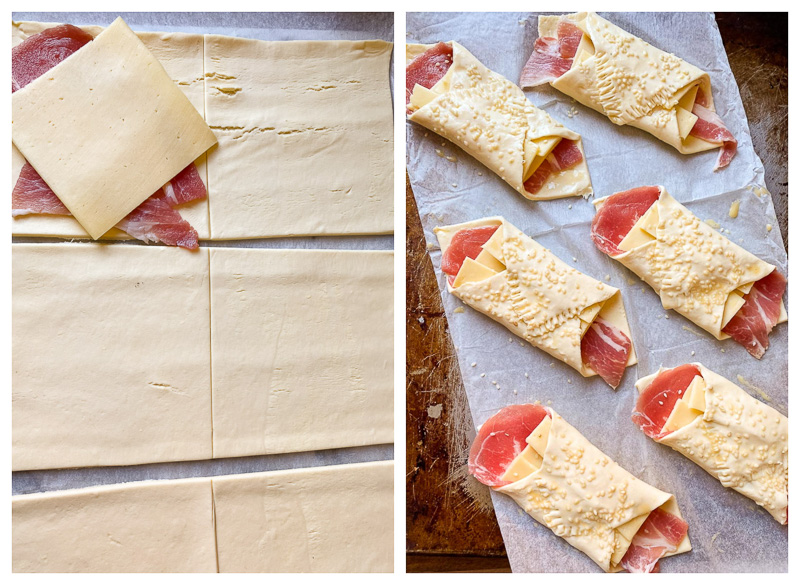 cheese turnovers process images
