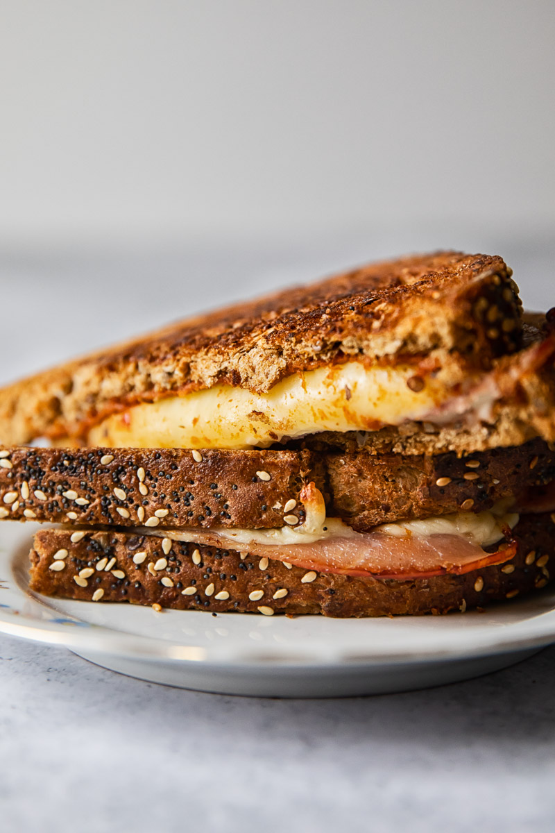 grilled cheese sandwich on a plate