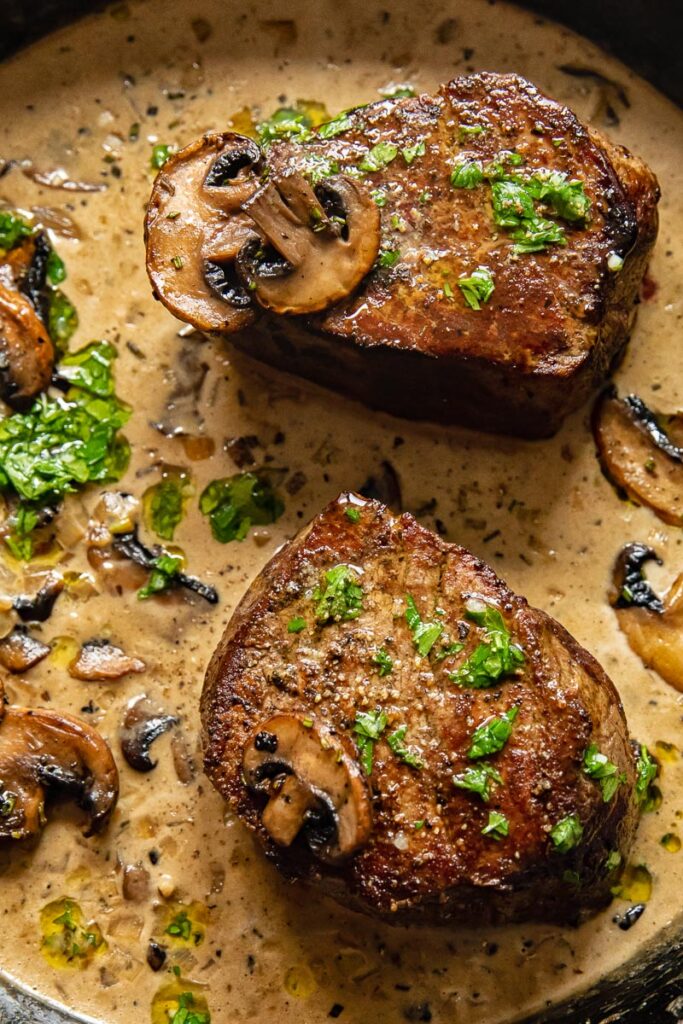 Perfect Filet Mignon with Mushroom Marsala Sauce - Vikalinka