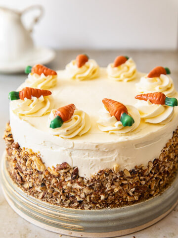 side view of carrot cake