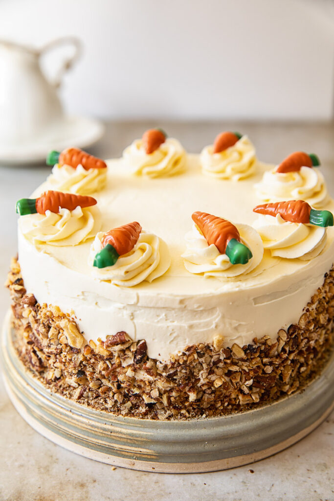 side view of carrot cake