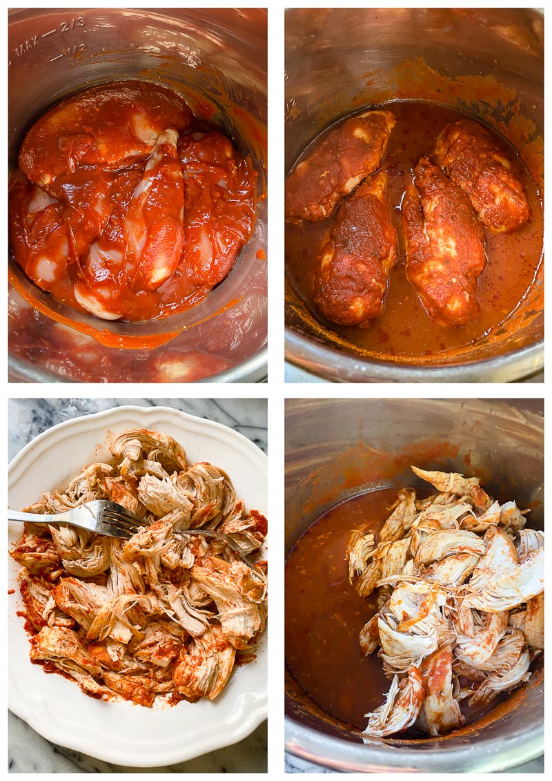 shredded chicken recipe process images