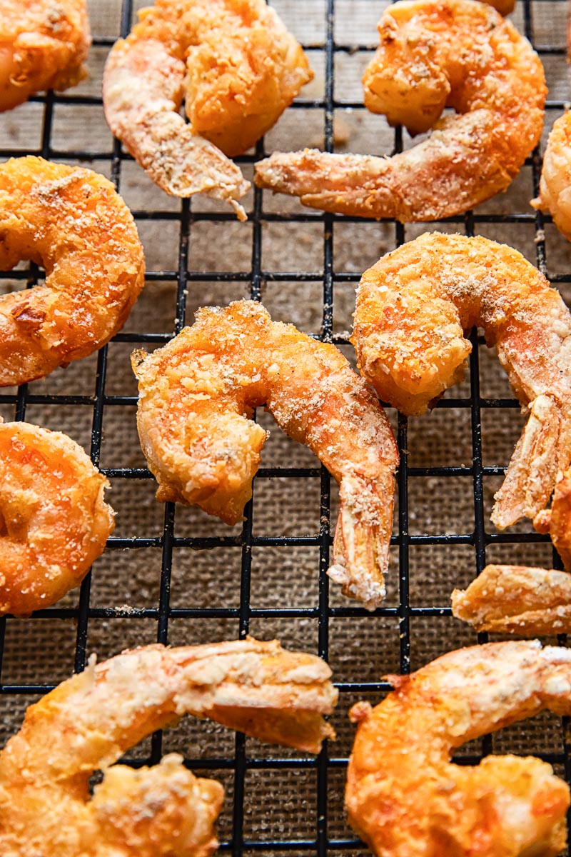 close up of fried shrimp/prawns