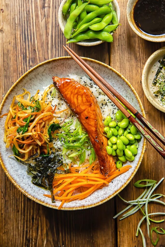 teriyaki-grilled-salmon-rice-bowl-ahead-of-thyme