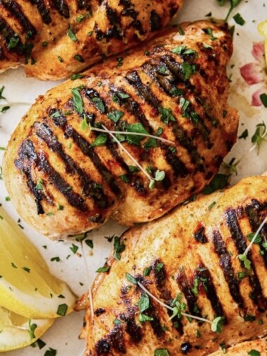 chicken breasts with grill marks