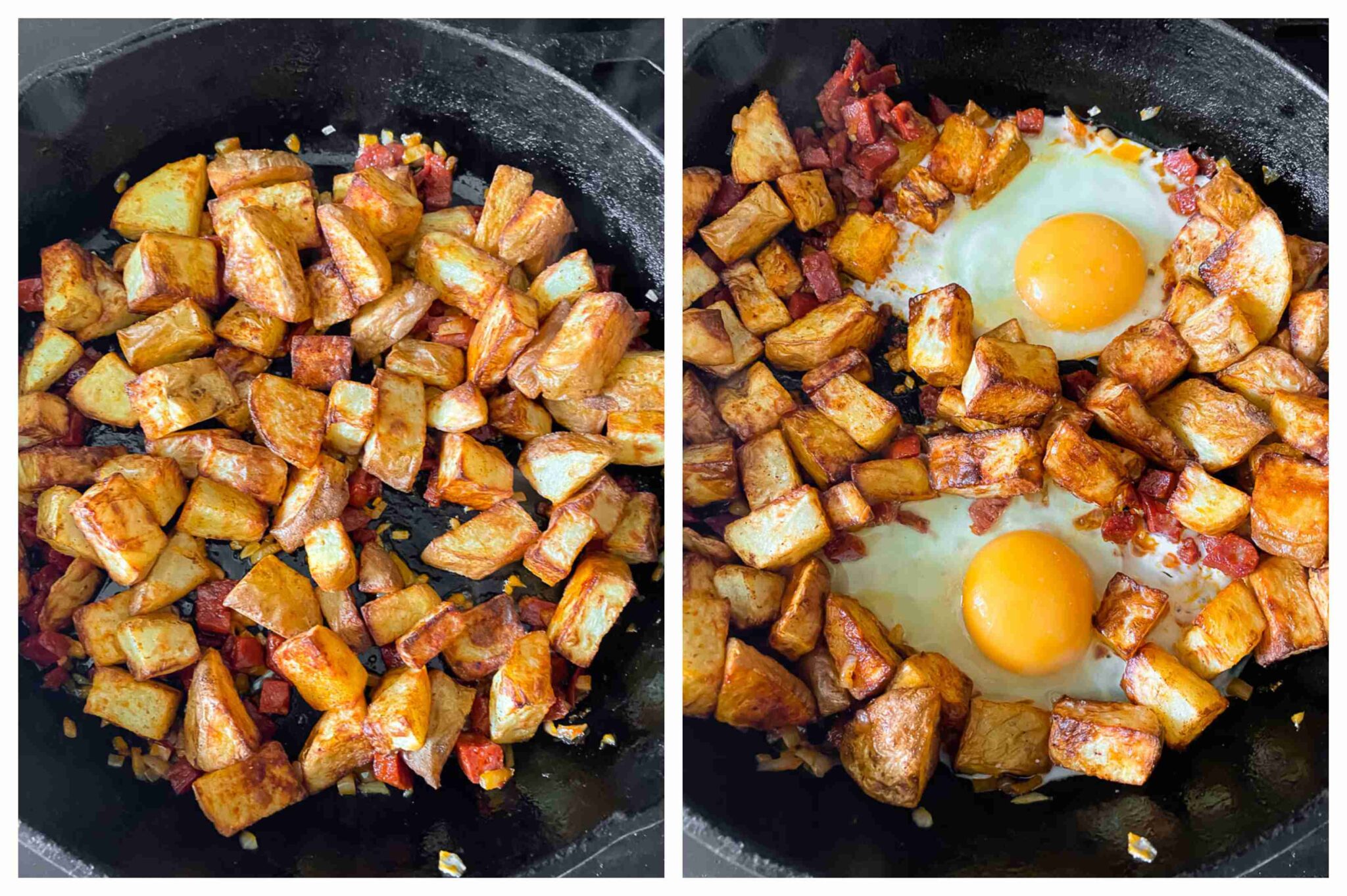 Chorizo Breakfast Hash With Feta - Vikalinka