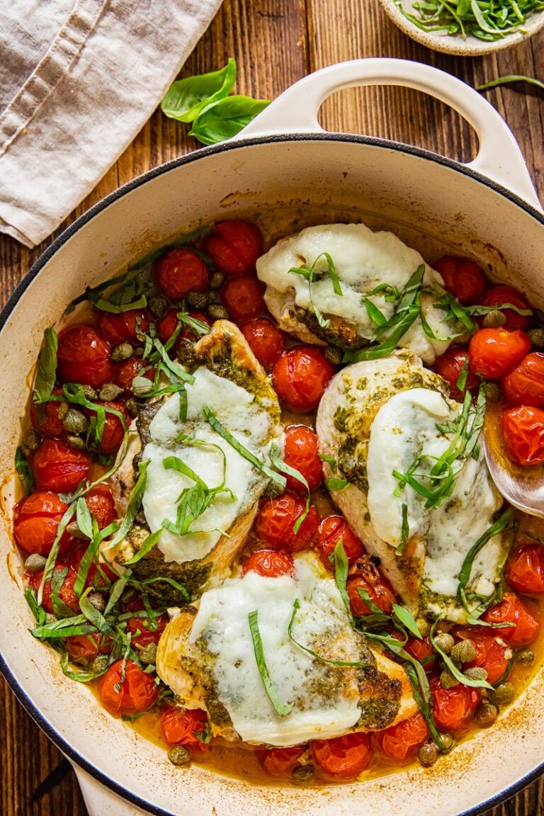 Basil Pesto Chicken Caprese - Vikalinka