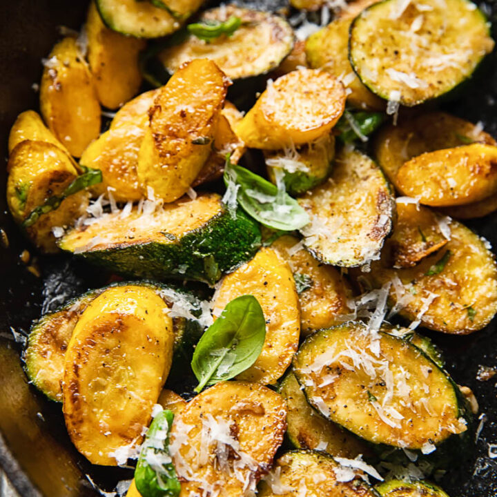 Pan Fried Zucchini with Basil and Pecorino Vikalinka