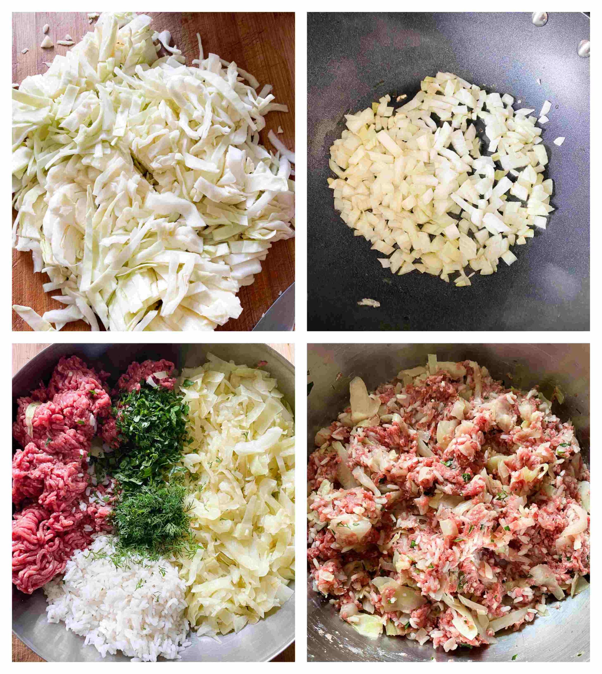 lazy cabbage rolls recipe process images part 1