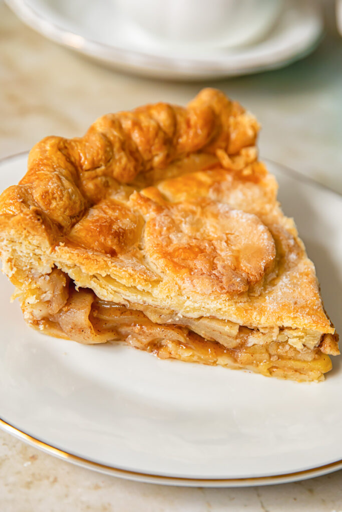 Apple pie on a plate