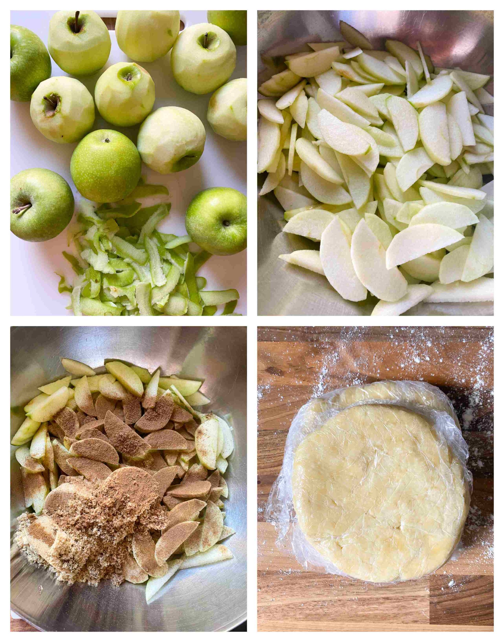 apple pie process images