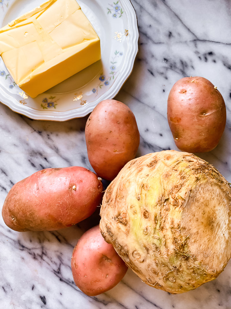 celeriac, potatoes and butter