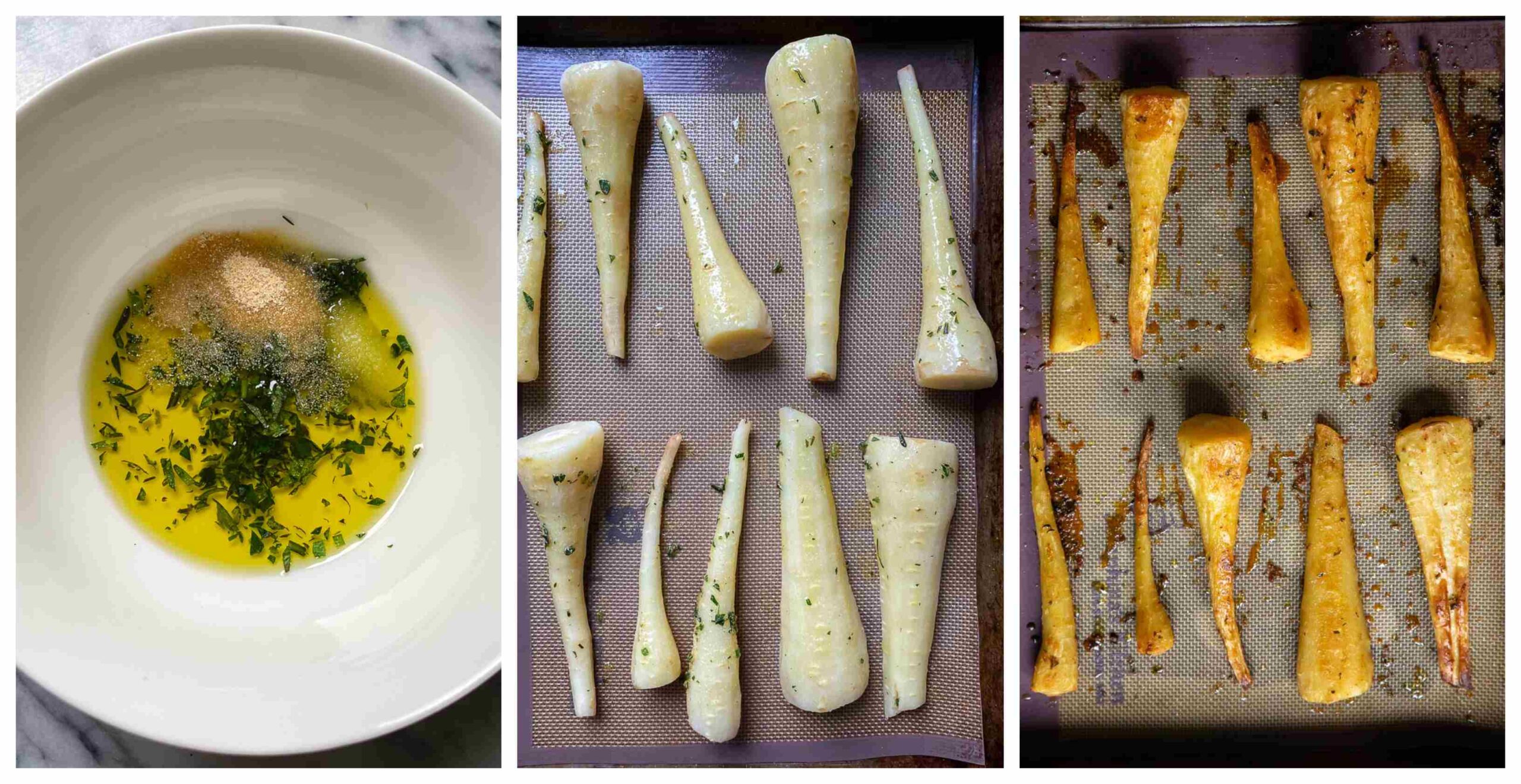 roasted parsnip recipe process images