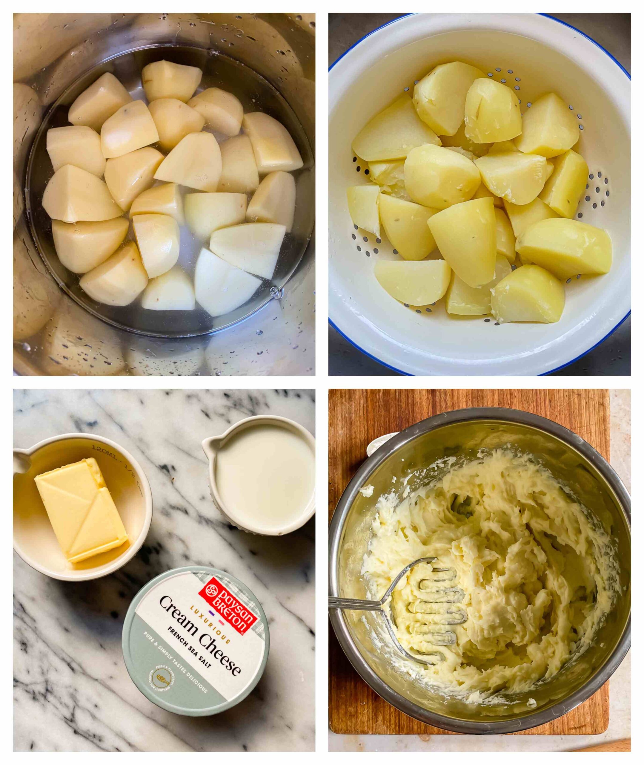 instant pot potato mash process images