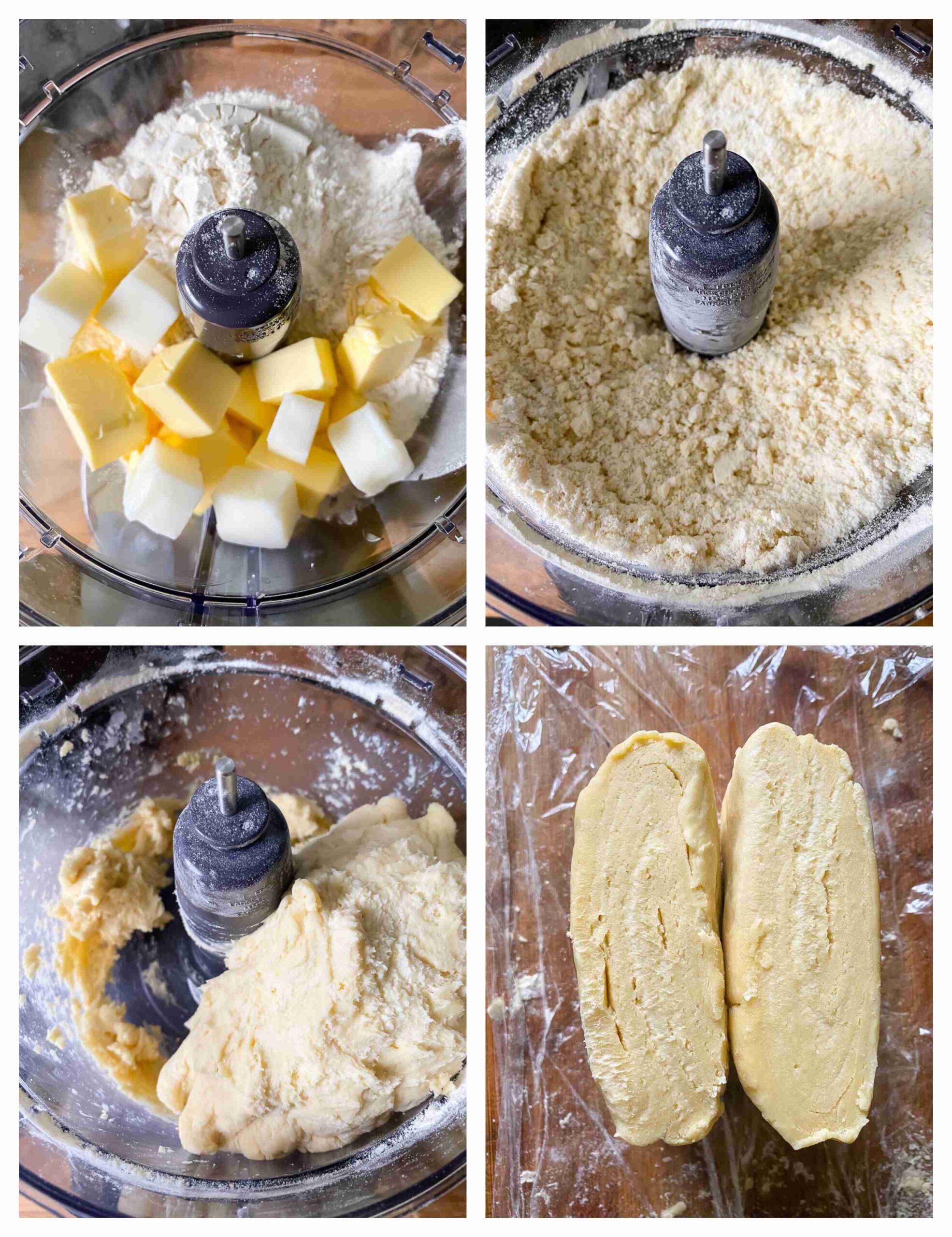 stages of making pastry in food processor