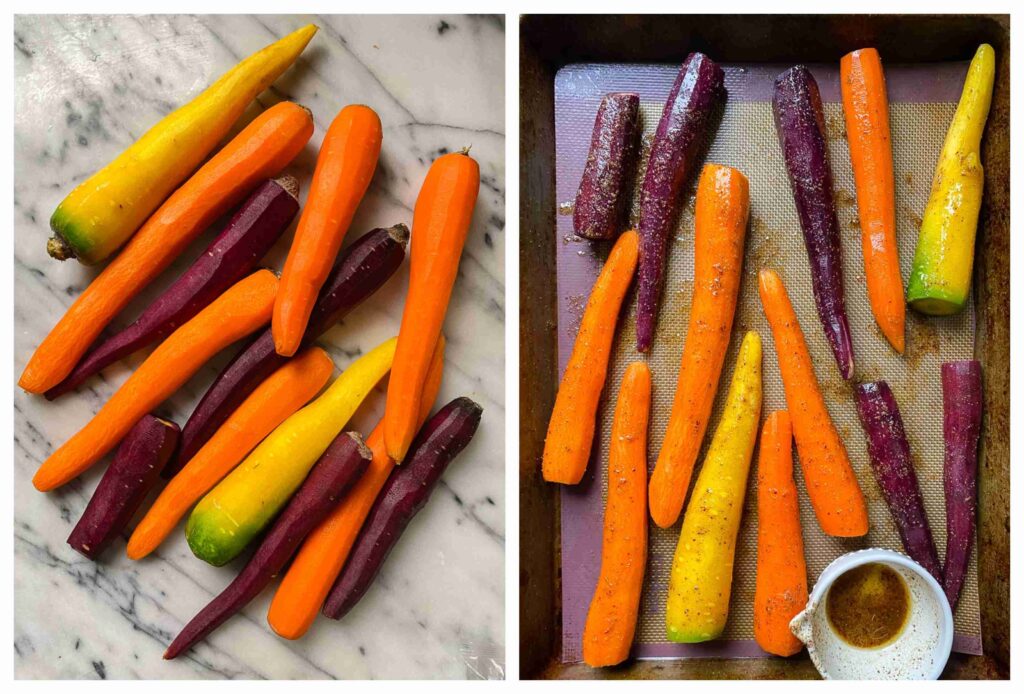 Roasted Rainbow Carrots with Pistachios Vikalinka