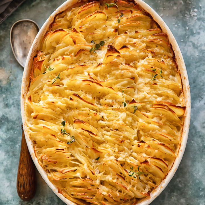 Scalloped Potatoes with Caramelised Shallots - Vikalinka