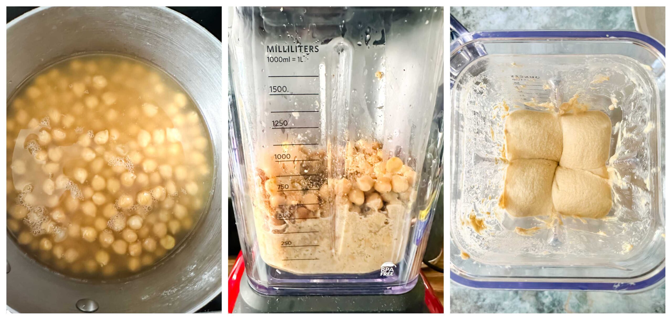 hummus recipe process images