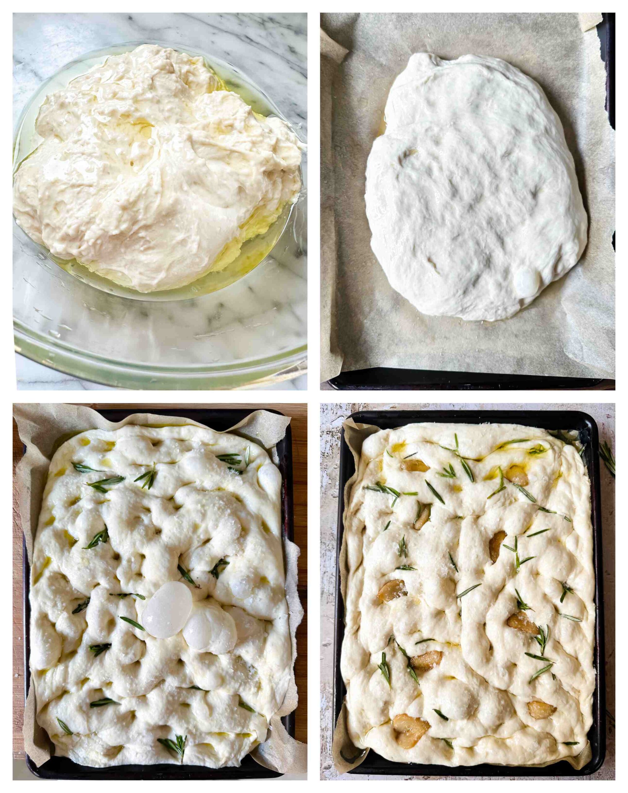 focaccia bread recipe process images