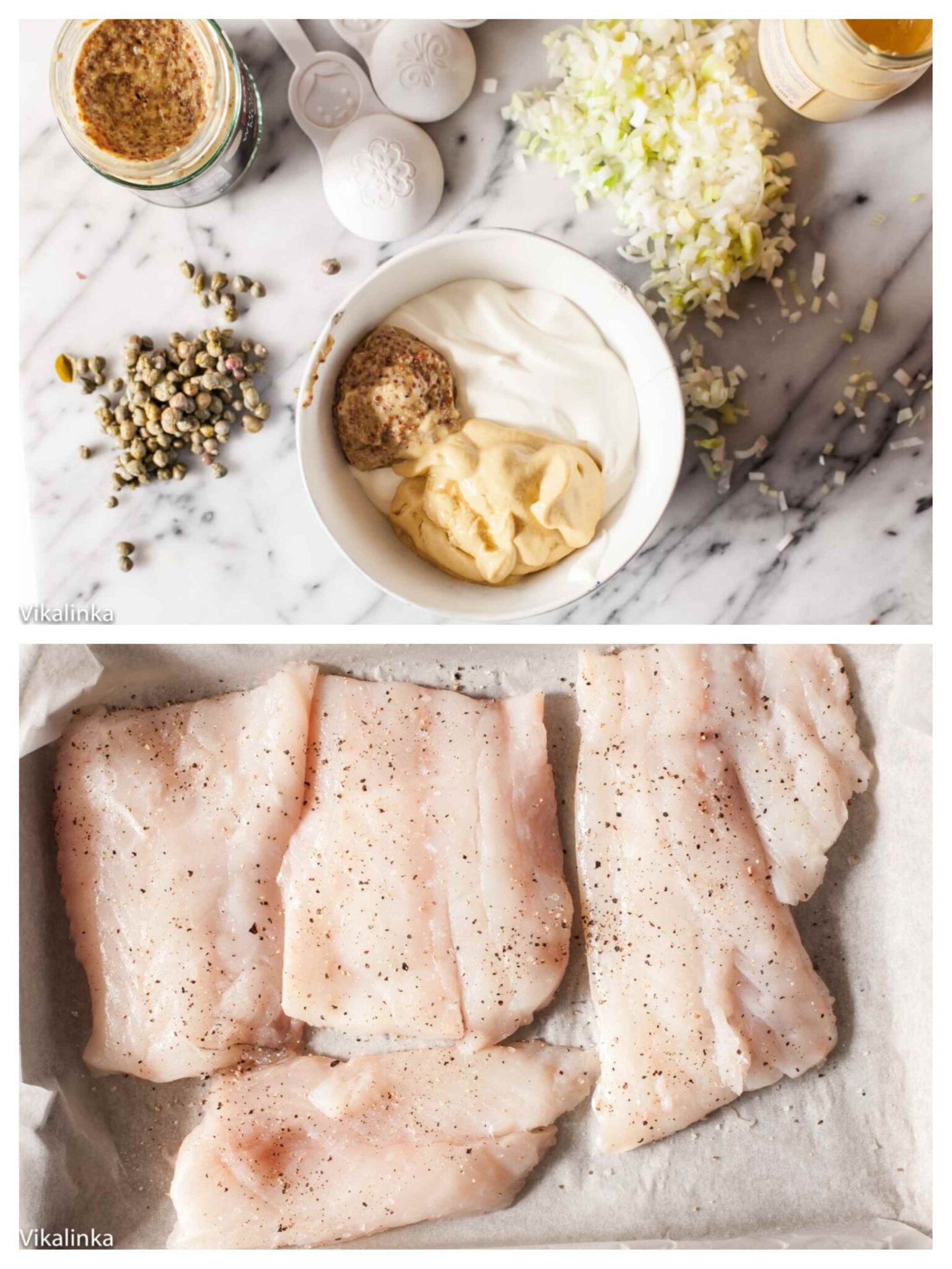 Perfect Baked Cod with Mustard Sauce - Vikalinka