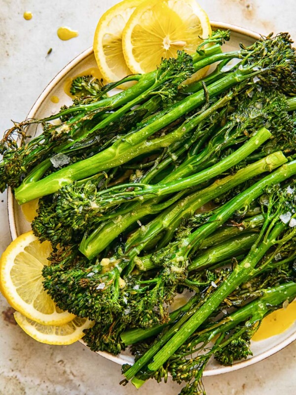 Plate of tenderstem broccoli