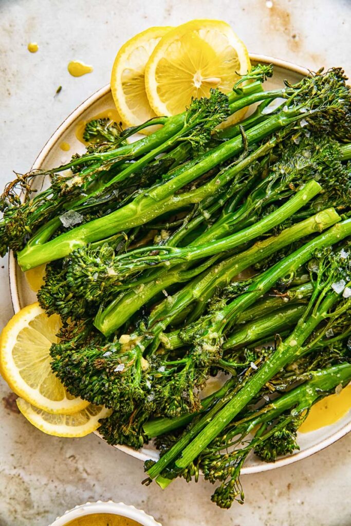 Plate of tenderstem broccoli