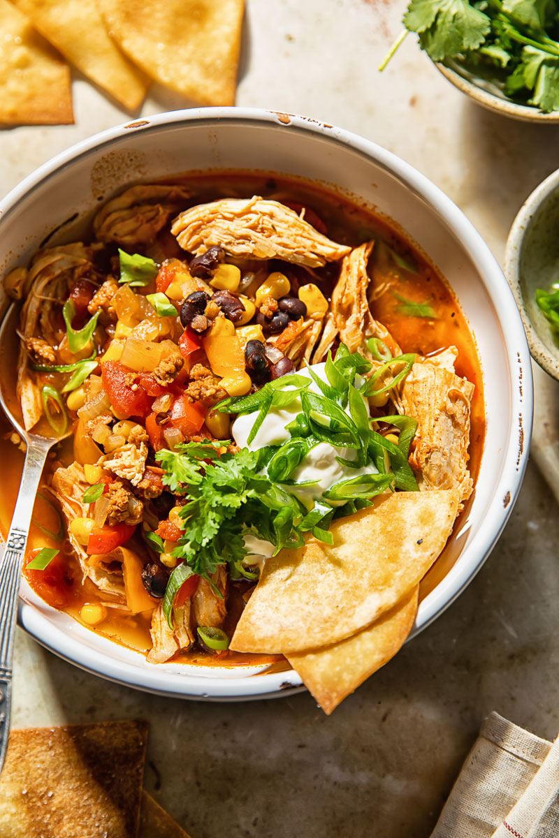 Instant Pot Chicken Tortilla Soup - Vikalinka