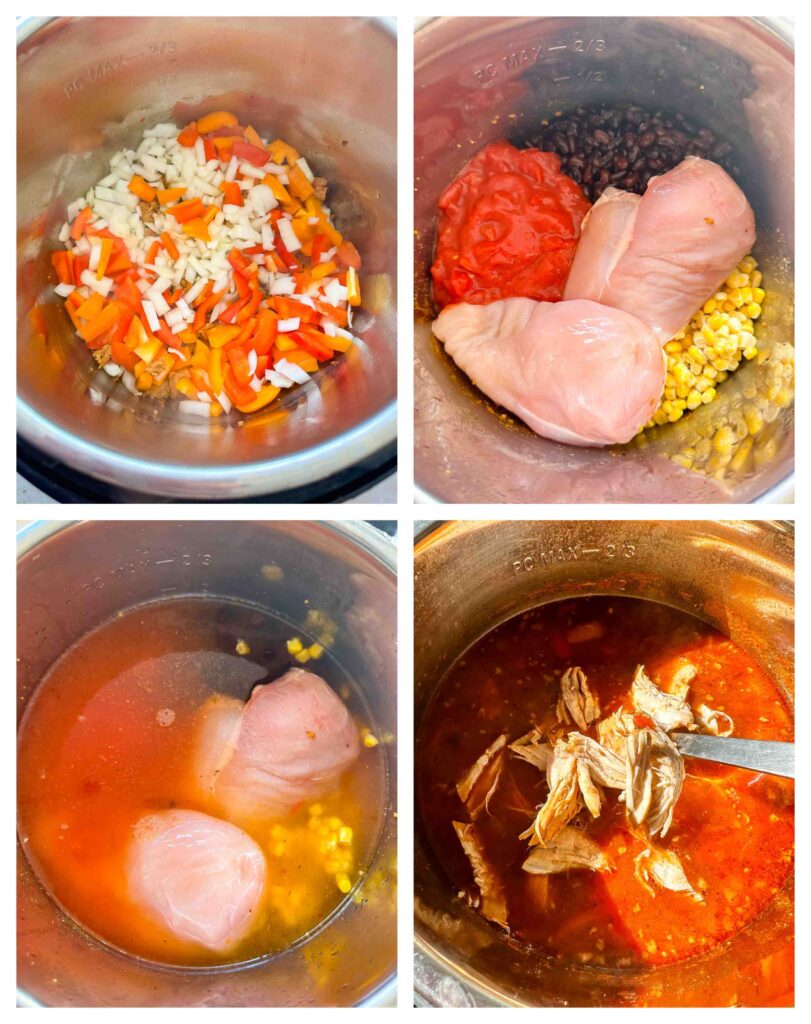 chicken tortilla soup recipe process image collage