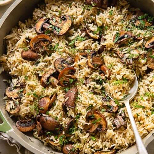 Herbed Mushroom Rice - Vikalinka