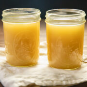 two jars of turkey stock