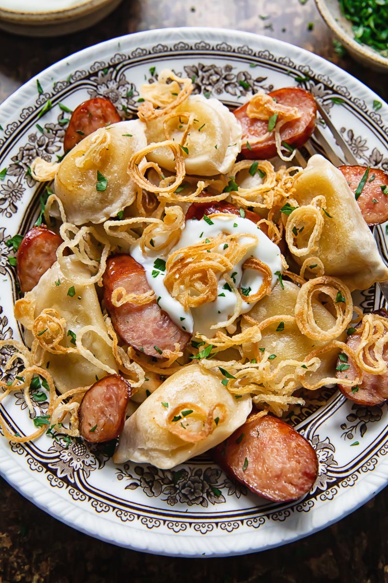 Pierogi and discount kielbasa instant pot