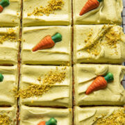 close up of cake cut into slices