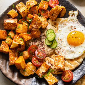 Plate of sweet potato breakfast hash