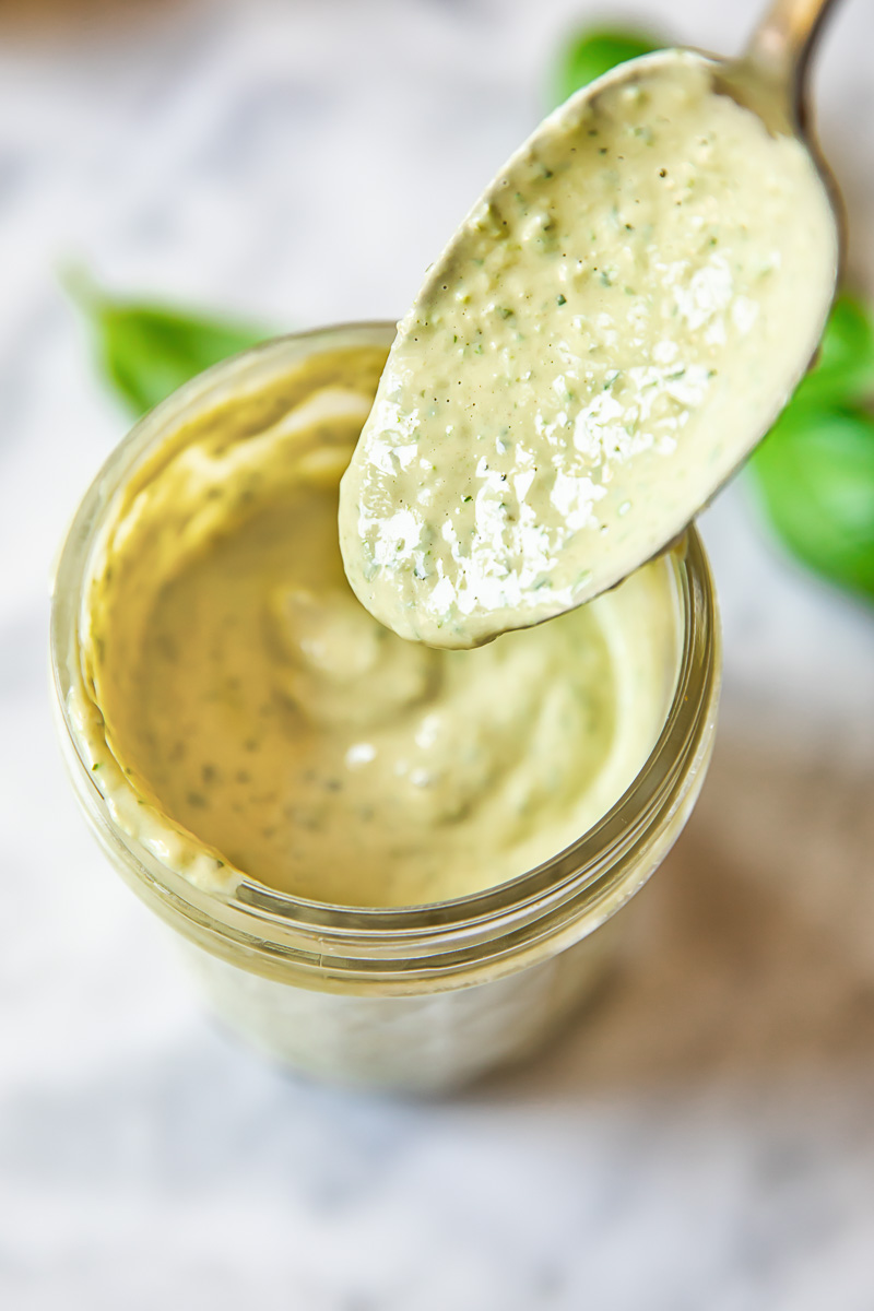 Tahini Green Goddess Salad Dressing - Vikalinka