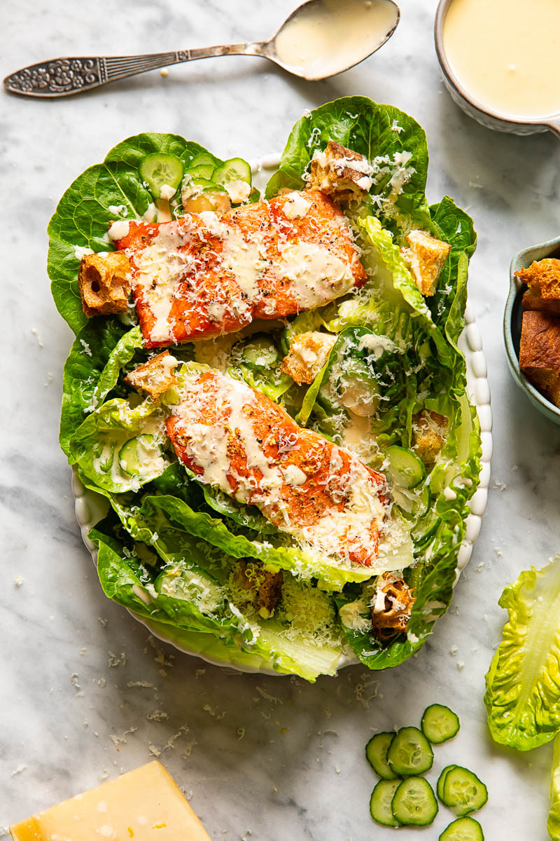 Salmon Caesar Salad - Vikalinka