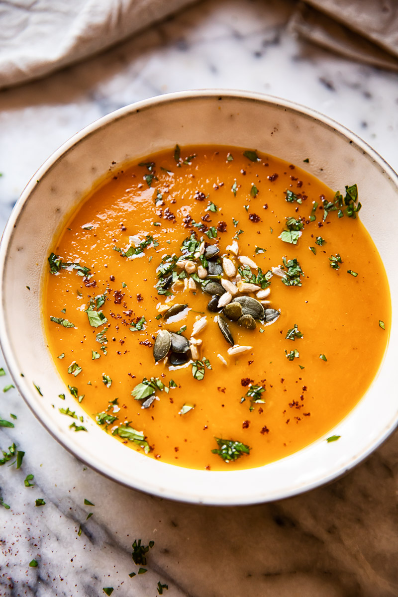 Spicy Sweet Potato and Carrot Soup