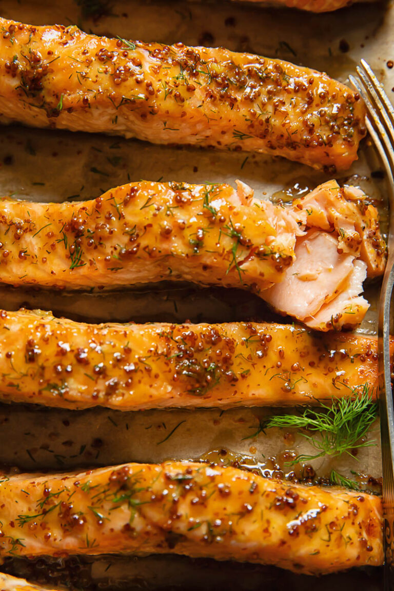 Maple Mustard Glazed Salmon - Vikalinka