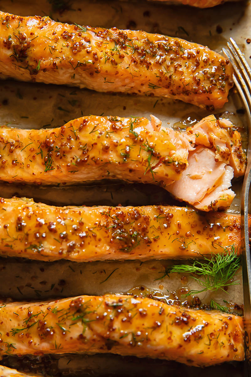 Maple Mustard Glazed Salmon
