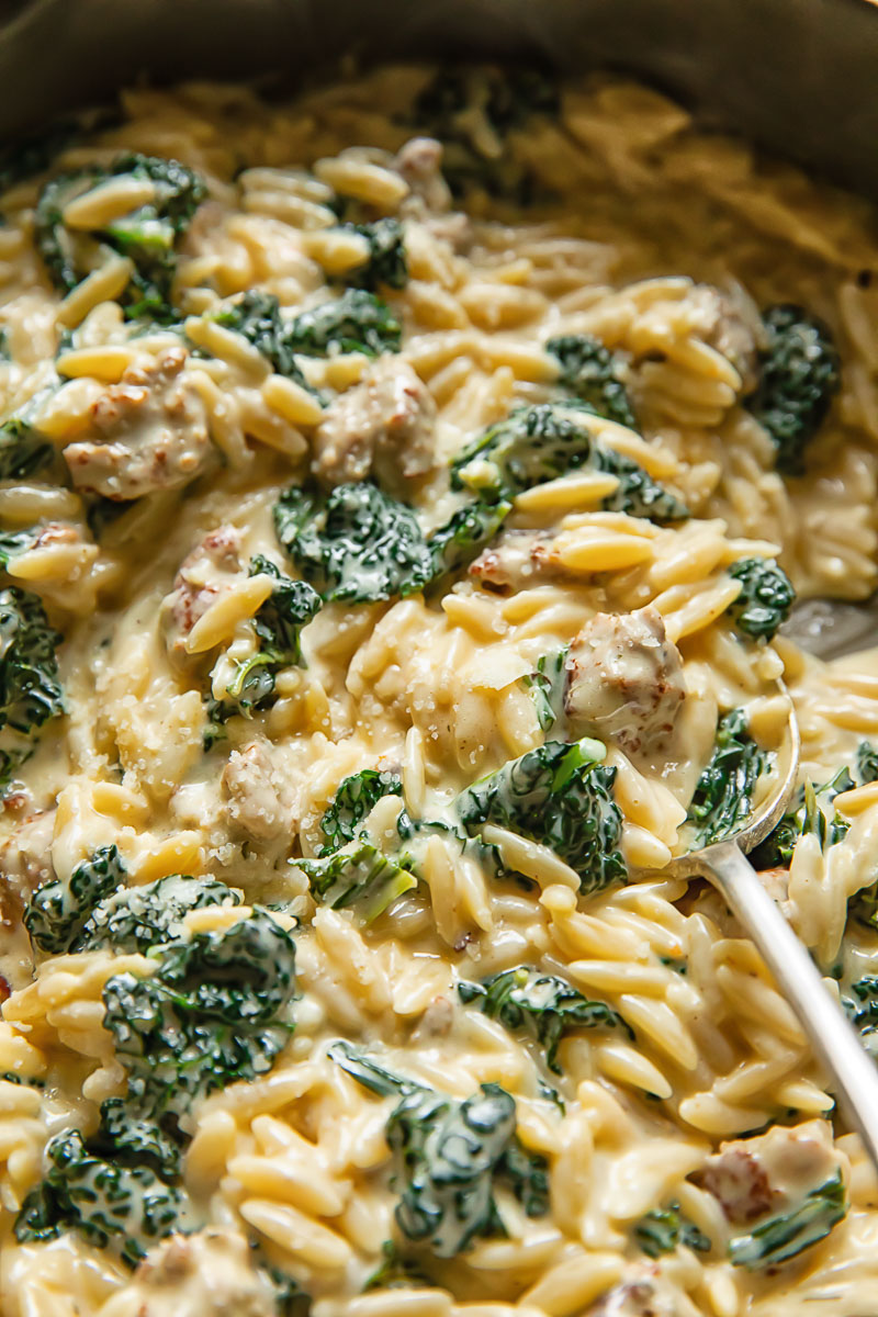 Italian Sausage and Kale Orzo