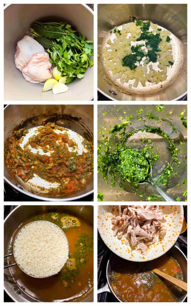 step by step process images of the soup recipe